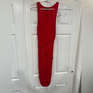 Elegant Red Sleeveless Dress